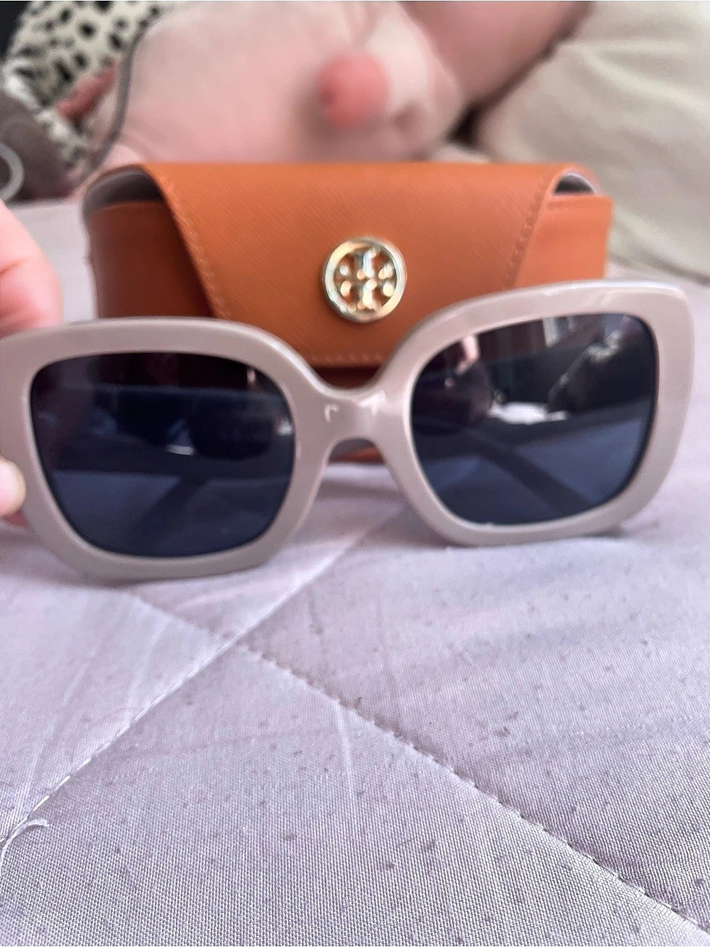 Tory Burch TY7148U Sunglasses Lilac Square Frame